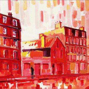 Painting titled "LE HAVRE- QURTIER D…" by Thomas Lechevallier, Original Artwork, Acrylic