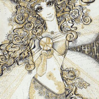 Peinture intitulée "Goddess" par Olga Sedykh, Œuvre d'art originale, Crayon