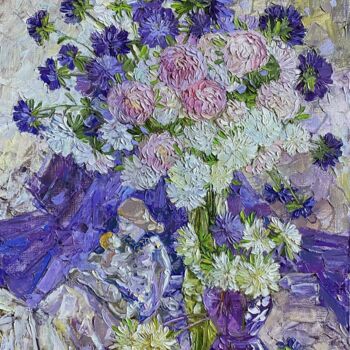 Painting titled "A bouquet of tender…" by Olga Sedykh, Original Artwork, Oil