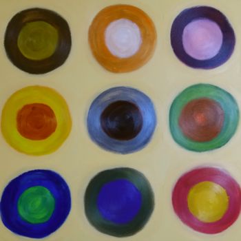 Pintura intitulada "MISSHAPEN CIRCLES b…" por Thiago Marcoantonio, Obras de arte originais, Acrílico