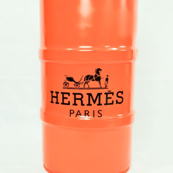 Γλυπτική με τίτλο "BARIL Métal Hermès…" από T'M, Αυθεντικά έργα τέχνης, Σπρέι βαφής
