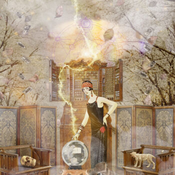 Collages intitulée "Cassandra the Mysti…" par Toby Leon, Œuvre d'art originale, Collage numérique
