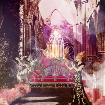 Collages intitulée "Circe the Phoenix M…" par Toby Leon, Œuvre d'art originale, Collage numérique