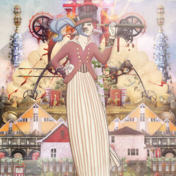 Colagens intitulada "Silk Rodeo Drive" por Toby Leon, Obras de arte originais, colagem digital