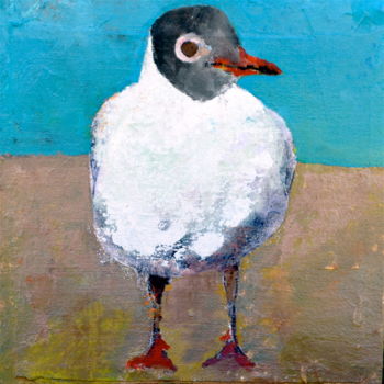 Peinture intitulée "la mouette" par Thierry Poignant, Œuvre d'art originale