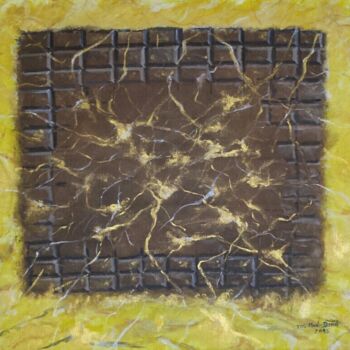 Painting titled "Chocolat doré" by Tol Dana, Original Artwork, Acrylic Mounted on Wood Stretcher frame