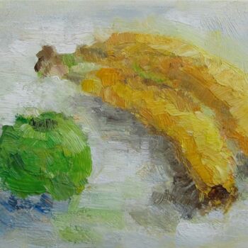 Картина под названием "Бананы" - Анатолий Андриец, Подлинное произведение искусства, Масло