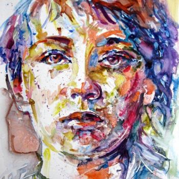 Peinture intitulée "camille" par Shahab Tolooie, Œuvre d'art originale, Aquarelle