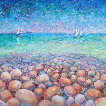 Peinture intitulée "морской пейзаж" par Irina Tolstikova, Œuvre d'art originale, Huile