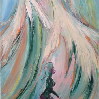 Картина под названием "Мои ангелы -храните…" - Ирина Толстикова, Подлинное произведение искусства, Масло Установлен на Дерев…