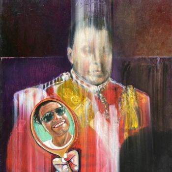 Картина под названием "Rigby, Queen and Me" - Tom Aberneithie, Подлинное произведение искусства, Масло