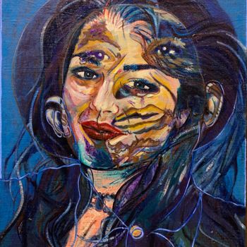 Painting titled "Rachel Weisz and Mi…" by Tom Aberneithie, Original Artwork, Oil