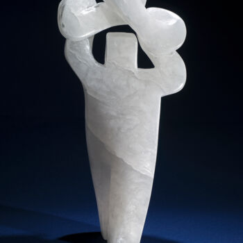 Sculpture titled "Brassage de vent" by Tom Sturm, Original Artwork, Stone