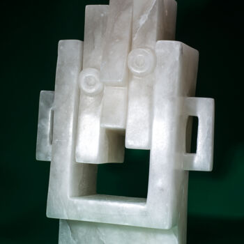 Sculpture titled "Le cri" by Tom Sturm, Original Artwork, Stone