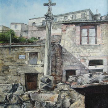Painting titled "Fermoselle - Crucer…" by Tomás Castaño, Original Artwork, Oil
