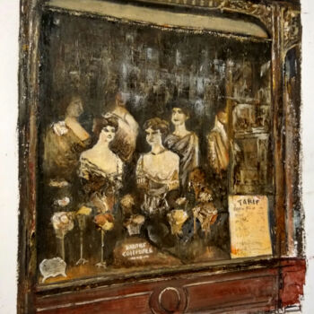 Painting titled "Salon belleza-New Y…" by Tomás Castaño, Original Artwork, Oil