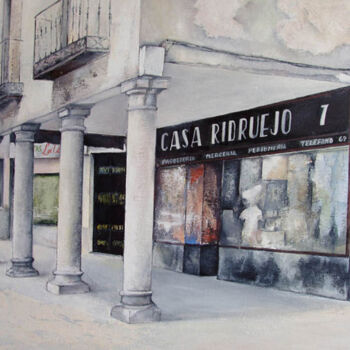 Malarstwo zatytułowany „Casa Ridruejo - Are…” autorstwa Tomás Castaño, Oryginalna praca, Olej