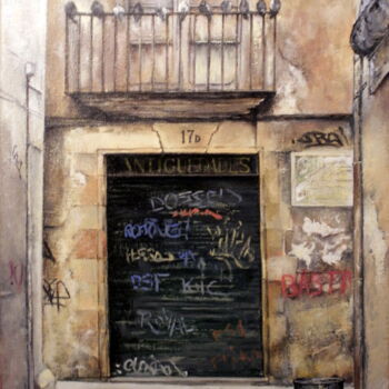 "Barrio Gótico de Ba…" başlıklı Tablo Tomás Castaño tarafından, Orijinal sanat, Petrol