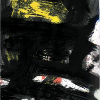 Schilderij getiteld "FOOL IN BLACK 1" door Tomasz Czermiński, Origineel Kunstwerk, pigmenten