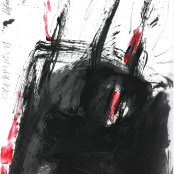 Drawing titled "Abfale 5" by Tomasz Czermiński, Original Artwork, Pigments