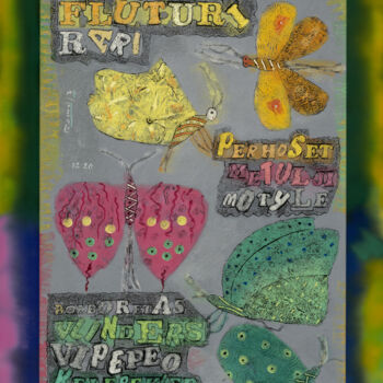 Картина под названием "Fluturi rari (Rare…" - Tomasz, Подлинное произведение искусства, Масло