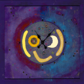 Malerei mit dem Titel "Cosmic Nebra Disk" von Tomasz, Original-Kunstwerk, Acryl