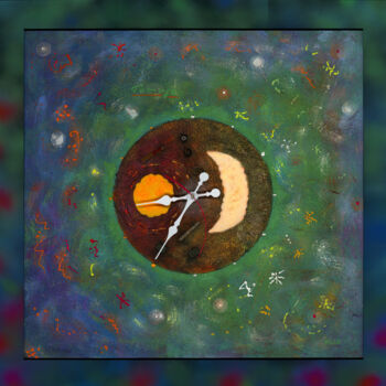 Картина под названием "Starry night with C…" - Tomasz, Подлинное произведение искусства, Акрил