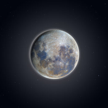 Fotografie getiteld "Wolf moon" door Tomaž Vrabelj, Origineel Kunstwerk, Digitale fotografie