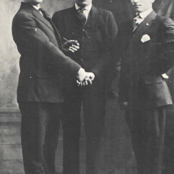 Photography titled "1898 Three Men and…" by Thomas Dans, Original Artwork, Analog photography