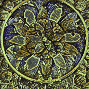 Arte digital titulada ""Flower wheel"" por Tom Haespi, Obra de arte original, Pintura Digital