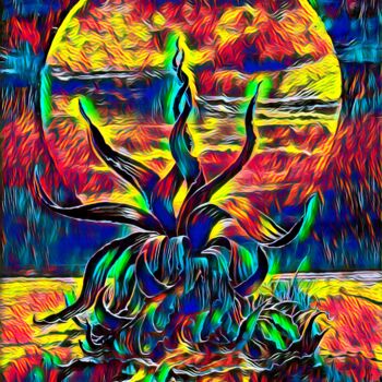 Цифровое искусство под названием ""Mexico agave"" - Tom Haespi, Подлинное произведение искусства, Цифровая живопись