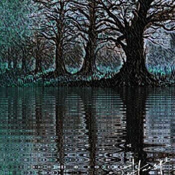 Digital Arts titled ""Still waters"" by Tom Haespi, Original Artwork, Digital Painting