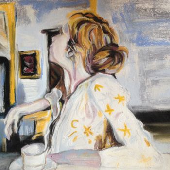 Painting titled "Petit déjeuner" by Maryse Renault, Original Artwork, Acrylic