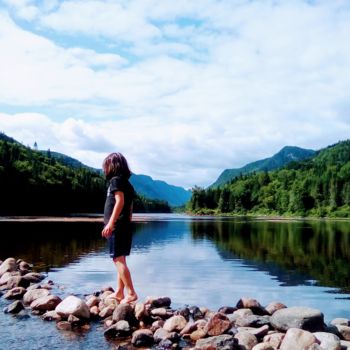 Fotografia zatytułowany „Sur le bord de la r…” autorstwa Maryse Renault, Oryginalna praca, Fotografia cyfrowa