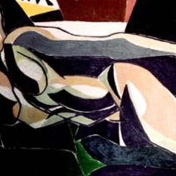 Pittura intitolato "Donna sdraiata-olio…" da Tommaso Cocco, Opera d'arte originale