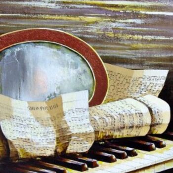 Pittura intitolato "Luce di note ..." da Tommaso Maurizio Santoro, Opera d'arte originale