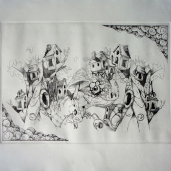 Incisioni, stampe intitolato "senza titolo" da Mono_graff, Opera d'arte originale, incisione