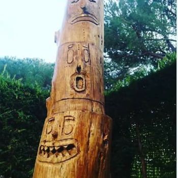 Sculpture titled ""SIT ON MY FACE" n°3" by Tomo, Original Artwork, Wood