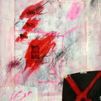 Peinture intitulée "AKA DIABLO ROJO" par Tom Sipas, Œuvre d'art originale, Huile