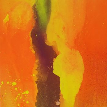 Painting titled "Lava" by Tomáš Backa, Original Artwork, Spray paint
