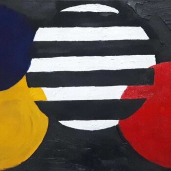 Peinture intitulée "Circulo entre cores" par Ton Coutinho, Œuvre d'art originale, Acrylique