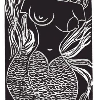 Dessin intitulée "La Sirene" par Toni Barca, Œuvre d'art originale