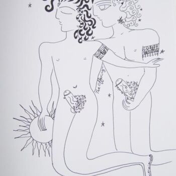 Drawing titled "Offering to God" by Toni Barca, Original Artwork