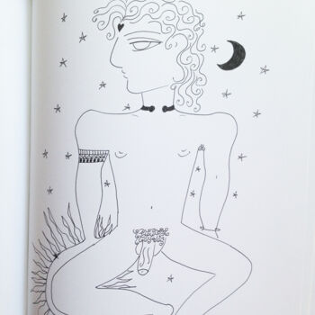 Drawing titled "YOUNG APOLLO" by Toni Barca, Original Artwork