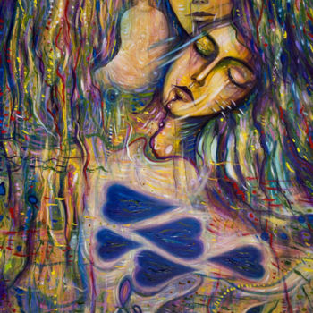 Peinture intitulée "Floating Hearts and…" par Toni Carmine Salerno, Œuvre d'art originale, Acrylique