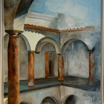 Ζωγραφική με τίτλο "Patio Casa Cultura" από Toñi Fuertes, Αυθεντικά έργα τέχνης, Λάδι