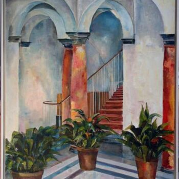 Pittura intitolato "Patio 2 -Casa Cultu…" da Toñi Fuertes, Opera d'arte originale, Olio