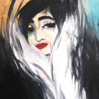 Pittura intitolato "el pájaro blanco" da Tonia R.Alvarez, Opera d'arte originale, Acrilico