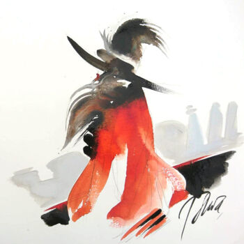 Painting titled "Trazos" by Tonia R.Alvarez, Original Artwork, Watercolor