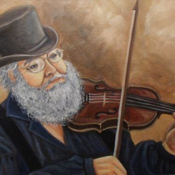 Painting titled "Old Fiddler" by Berry Toni, Original Artwork